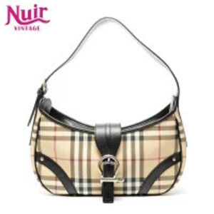 Burberry Nova Check One Shoulder Hobo Bag Beige